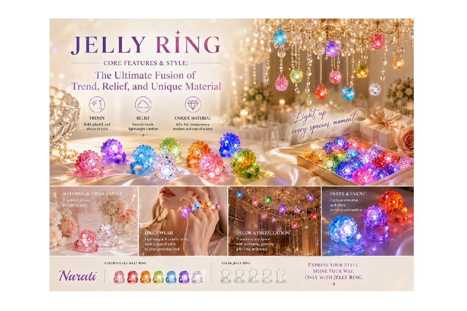 Jelly Ring Core Features & Style: The Ultimate Fusion of Trend, Relief, and Unique Material