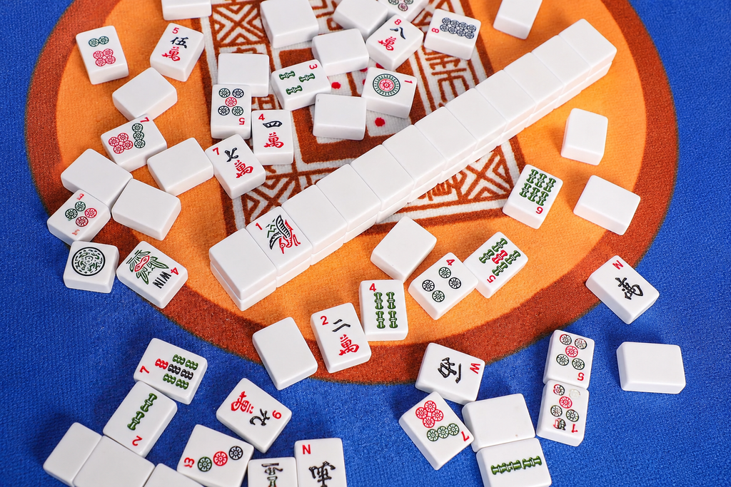 Narati American Western-Style Mahjong Tiles – 166-Piece Set, Scratch-Resistant Melamine, Tiles Only Type A