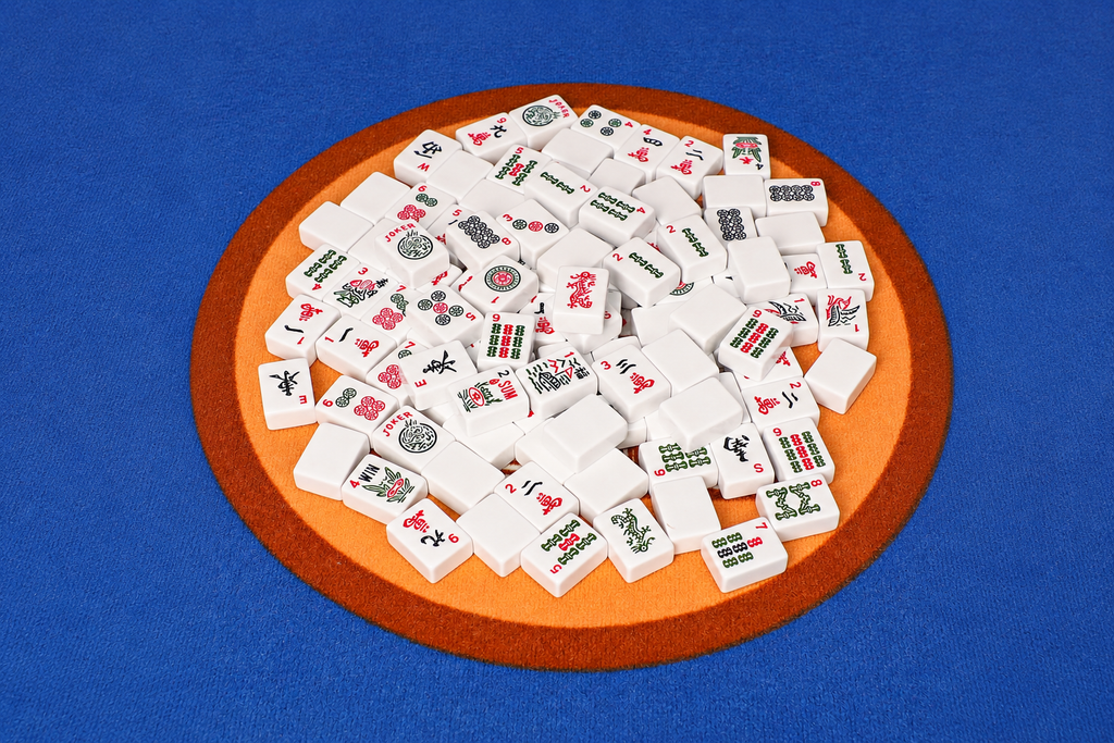 Narati American Western-Style Mahjong Tiles – 166-Piece Set, Scratch-Resistant Melamine, Tiles Only Type A
