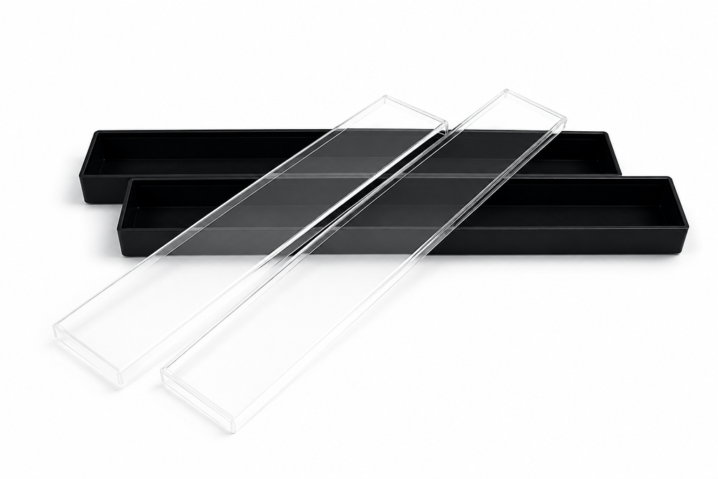 American Mahjong Tile Trays with Clear Protective Lids – Set of 2
