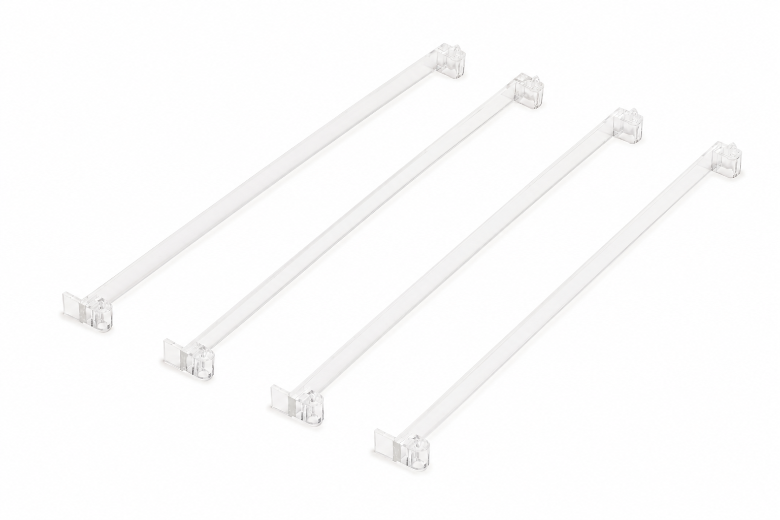 Clear Acrylic Mahjong Tile Pushers – Set of 4, 18-Inch Replacement Pushers for Traditional American Mahjong Racks