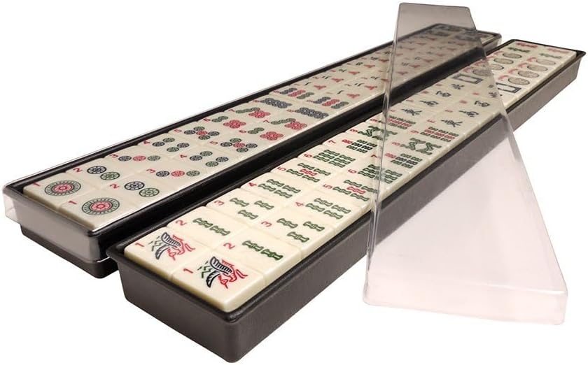 American Mah Jongg Complete Set, 166 Tiles with All-in-One Combo Racks and PU Carry Bag