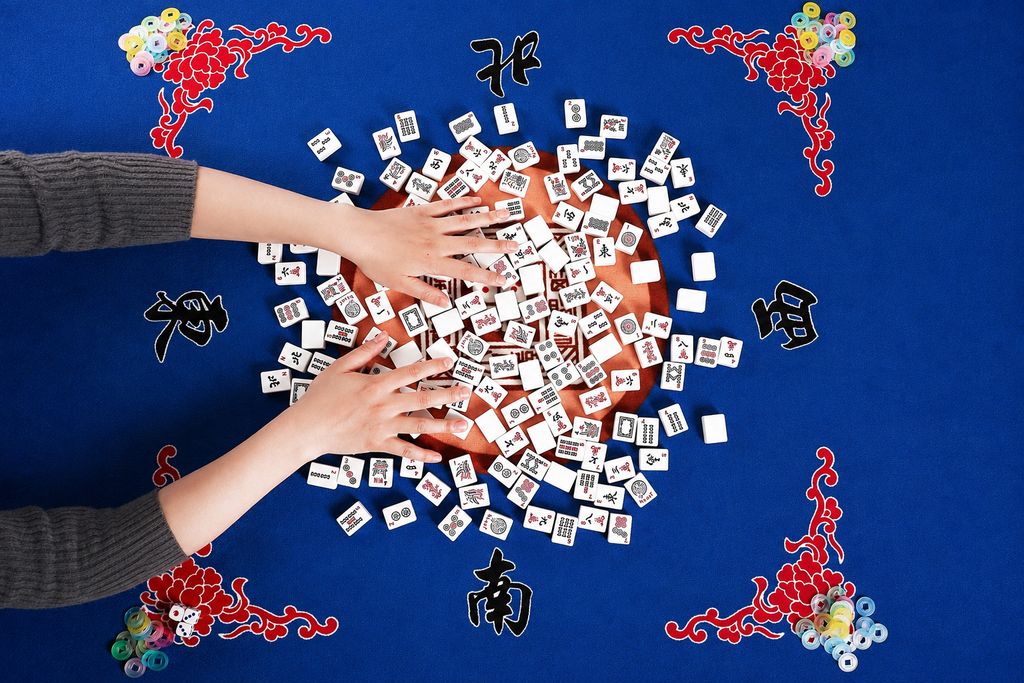 Narati American Western-Style Mahjong Tiles – 166-Piece Set, Scratch-Resistant Melamine, Tiles Only Type A