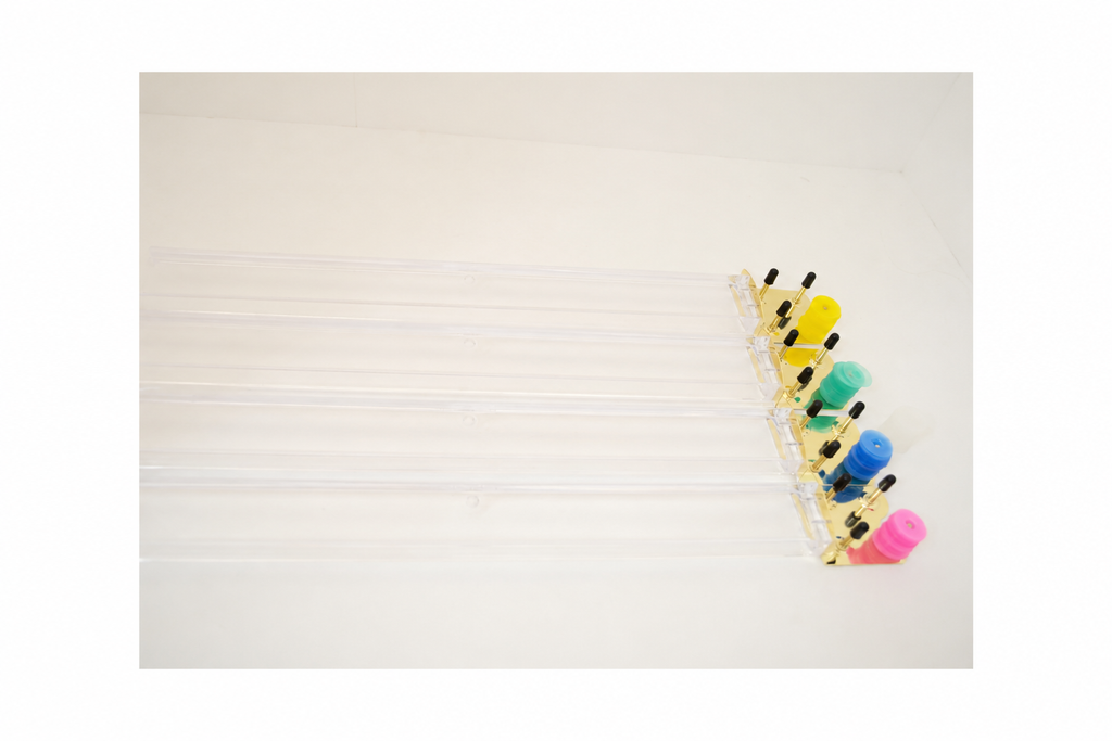 Clear Acrylic American Mahjong Racks with Money Holders – Set of 4, 18-Inch