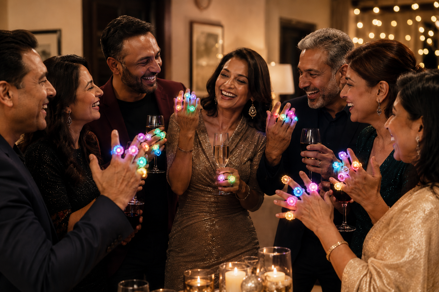 LED Jelly Rings – Light Up Stretchy Spiky Party Favor Rings, Flashing Glow Party Supplies & Giveaway Prizes