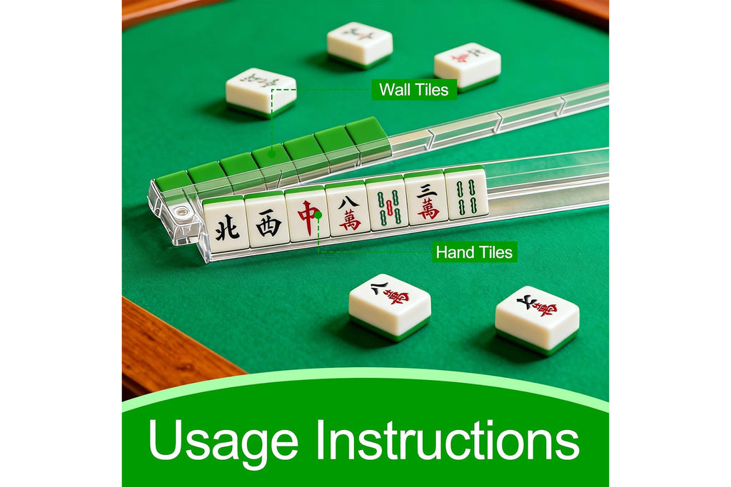 Clear All-in-One American Mahjong Racks with Pushers – Set of 4