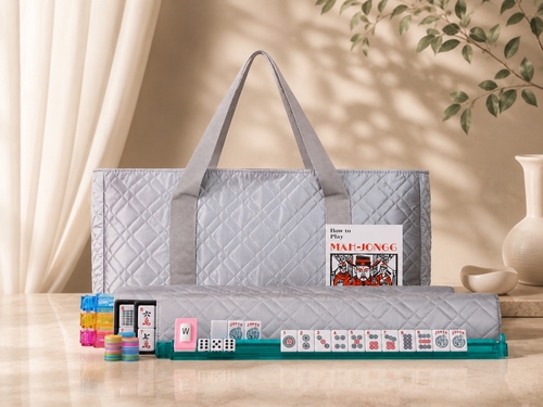 American Mah Jongg Complete Set, 166 Tiles with All-in-One Combo Racks and PU Carry Bag